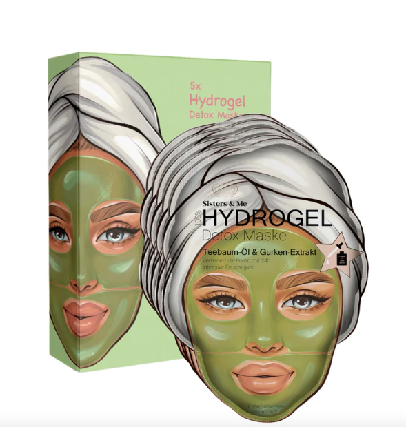 5x HYDROGEL DETOX MASKE MIT TEEBAUM-ÖL & GURKEN-EXTRAKT Angebot
